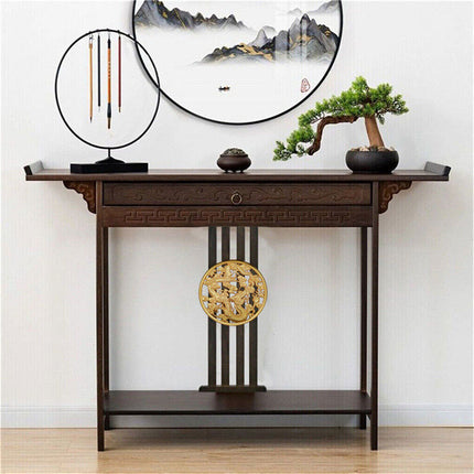 High Polish Narrow Console Table Hallway Table Entry Decor With Storage Drawer