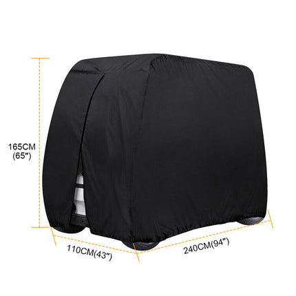 2 Passenger Golf Cart Cover Heavy Duty Protector For Yamaha Club Car Waterproof