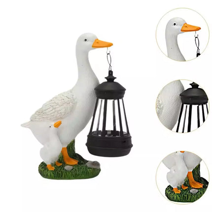 Solar Duck Lantern String Lights Waterproof LED Outdoor Decor for Patio Garden