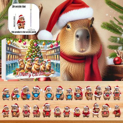 Advent Calendar 24 Days Christmas Countdown Blind Box Capybara Pendants