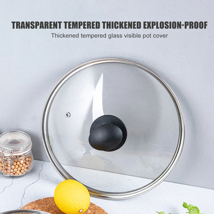 24cm Tempered Glass Lid for Fry Pan, Saucepan, Casserole, Pot Lid Replacement