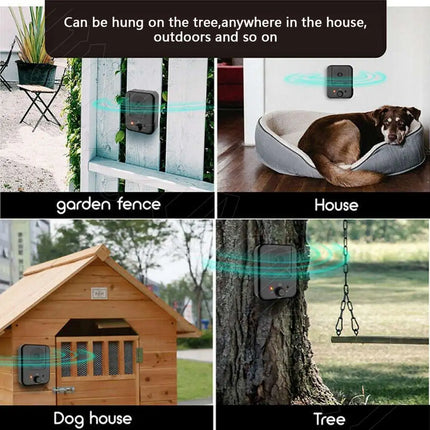 Dog Barking Stop Ultrasonic Control Anti Bark Device Waterproof Outdoor Training