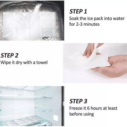 10 Sheets Reusable Dry Ice Packs Cold Packs Gel Shipping Cooler Lunch Bags BBQ Fish Party