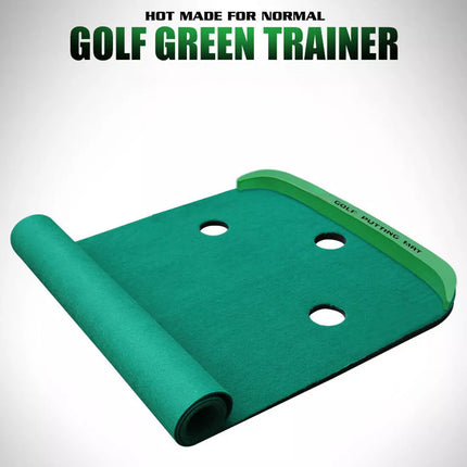 3M Golf Putting Mat Practice Training Indoor Outdoor Portable Slope Balls Grass
