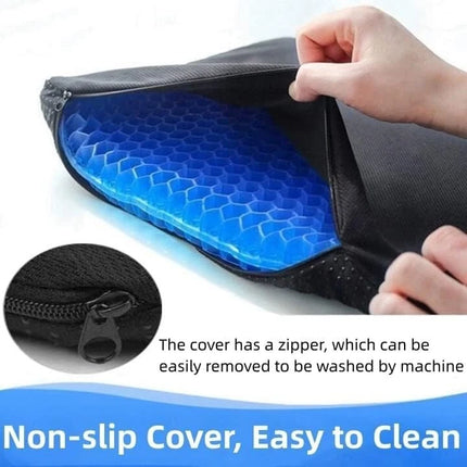 2Pcs Honeycomb Gel Seat Cushion Double Layer Thick Sitting Chair Pad Pain Relief Soft
