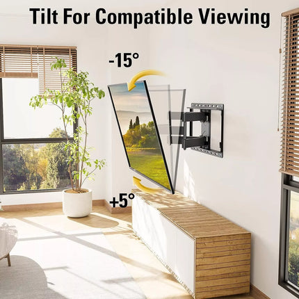 Full Motion TV Wall Mount Bracket Swivel LED LCD 32 40 43 50 55 60 65 70 75 Inch