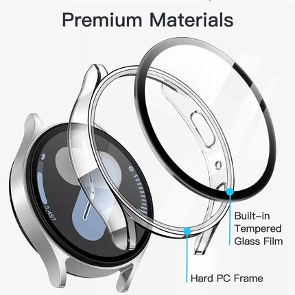 Clear For Samsung Galaxy Watch 7 Case Screen Protector Clear 40mm Cover
