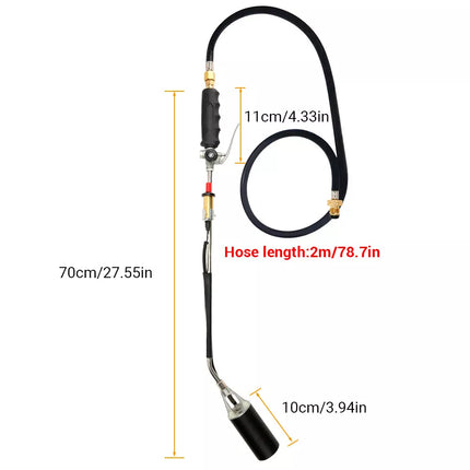 2M Hose Propane Weed Burner Kit Shrub Grass Killer Propane Gas Weed Burner Torch