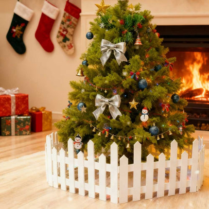 28Pcs Christmas Tree Fence DIY Gate Fence Picket Panels Border Xmas Decoration