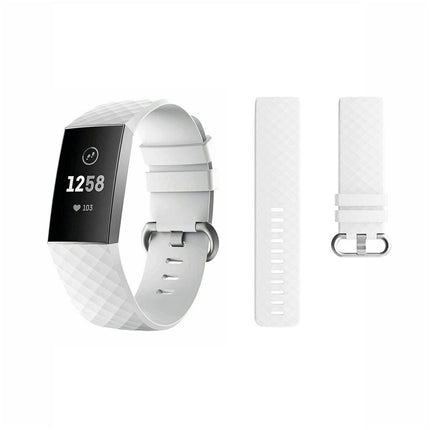 Fitbit Charge 3/4 Smart Watch Classic Replacement Band White
