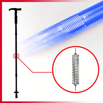 Hiking Trekking Poles Walking Sticks LED Adjustable Anti Shock Camping Blue