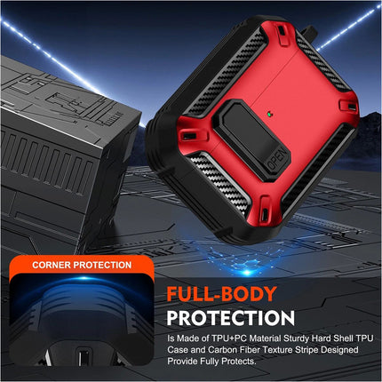 Red For Apple Airpods 4 Case Cover 4th Generation Noise Cancellation With Clean Pen