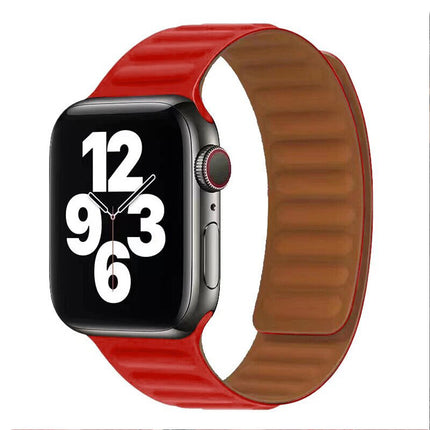 Apple Watch Band  Series 11 46mm SE 3 44mm Ultra 49mm Leather Link Magnetic Strap