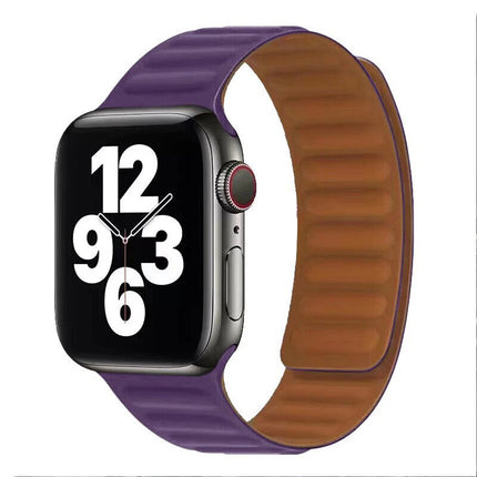 Apple Watch Band  Series 11 46mm SE 3 44mm Ultra 49mm Leather Link Magnetic Strap