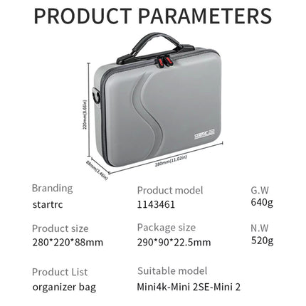 Carrying Hard Case for DJI Mini 4k Mini 2 SE Mini 2 Waterproof Pressureproof