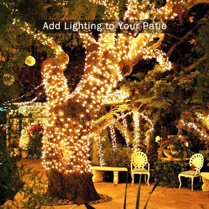 Solar Powered Christmas String Lights Outdoor Waterproof LED Garden Warm White