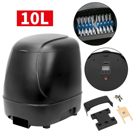 10L Outdoor Automatic Fish Feeder Feeding Dispenser Timer for Pond Aquarium
