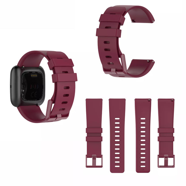 Wine Red Fitbit Versa 2 Watch Repacement Silicone Sport Fitness Band Strap Wristband Lite