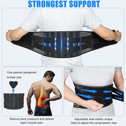 Therapy Lumbar Lower Back Brace Support Pain Relief Posture Orthosis Waist Belt