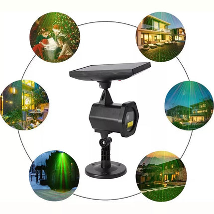 Waterproof Outdoor Christmas Lights Laser Solar Power Star Light Projector House