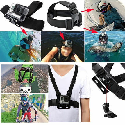 216pcs Accessories Pack Case GoPro 8 7 6 5 4+ Chest Head Monopod Float Mount