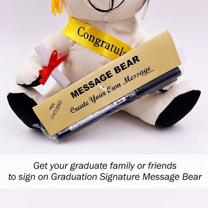 22cm Congratulations Graduation Bear with Pen Graduation Signature Message Gift