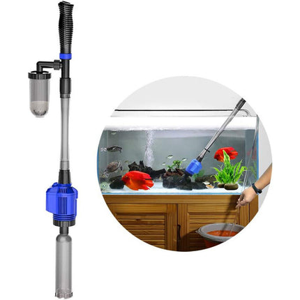 Fish Tank Cleaner Syphon Change Pump Water Filter Aquarium Vacuum Gravel Battery