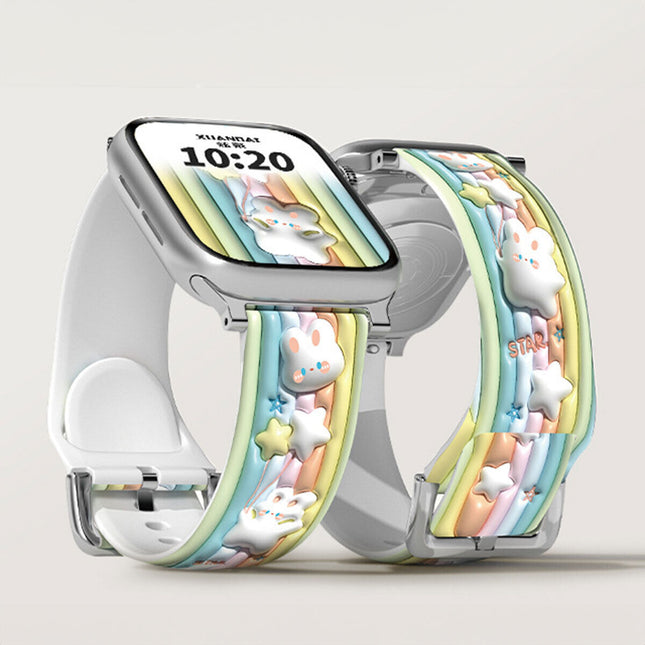 Star Bunny 3D cartoon silicone band for Apple Watch