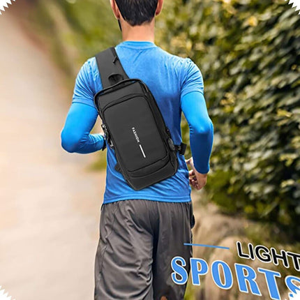 Anti-Theft Chest Bag with Password Lock Sport Sling Men's Shoulder Crossbody