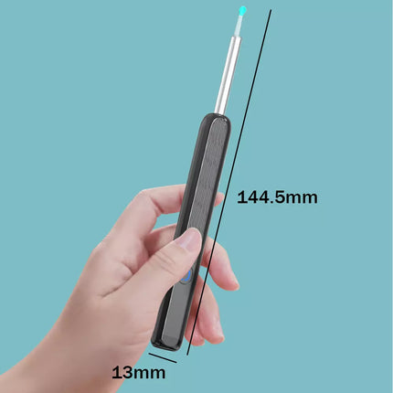 Ear Cleaner Ear Wax Remover Camera Cleaning Removal Pick Tool Light Visual Scoop Black