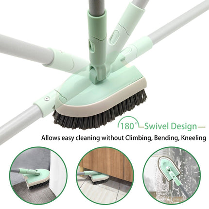 Tile and Tub Brush Long Handled Floor Scrubbing Brush Shower Cleaning Brush