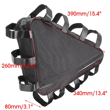 Mountain Bike Triangle Battery Storage Bag Bicycle Top Tube Frame Pack Case