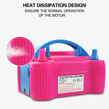 Electric Air Balloon Pump 2 Nozzle Automatic Portable 600W Inflator Balloon Arch