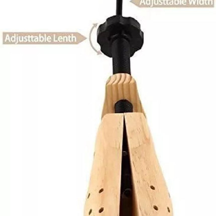 1 Pair 2-Way Wooden Shoe Stretcher Expander Adjustable Cedar Shoe Tree Unisex