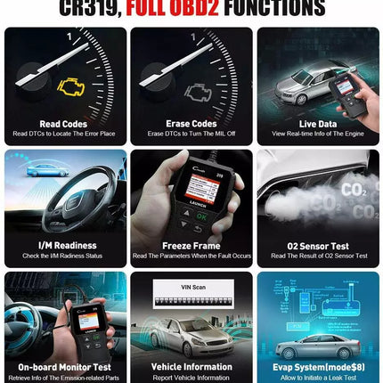 Diagnostic Engine Code Reader Fault OBD2 OBDII Scan Tool Car Scanner Free