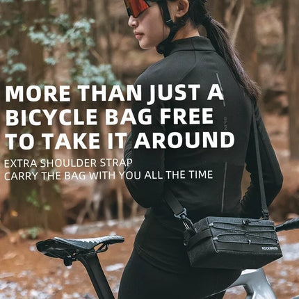 Bicycle Handlebar Bag 2L Bike Frame Bag Shoulder Strap Cycling Bag