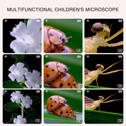500X Handheld Digital Microscope with 8 LED Light Magnifying Glass HD Magnifier Pink