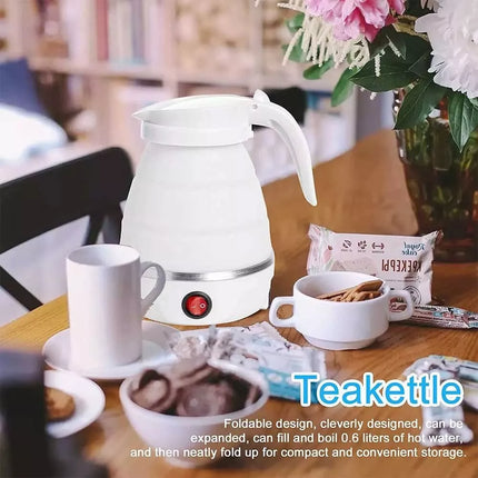 600ml Folding Electric Water Kettle Silicone Collapsible Kettle AU Plug Tea Pot