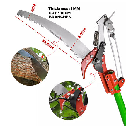 8M Detachable Pole Pruning Saw Tree Trimmer Saw Shearing Storage Bag Portable