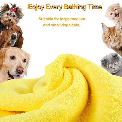 3pcs Pet Drying Towel Ultra-absorbent Water Dog Cat Bath Microfiber Clean Soft Cloth