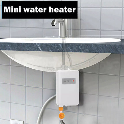 Electric Instant Hot Water System Tankless Shower Heater Under Sink Tap Faucet