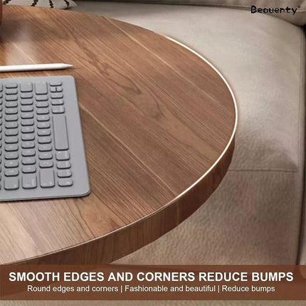 Coffee Table Wood Sofa End Bedside Oval Shape Side Table Bedside Laptop Desk Au