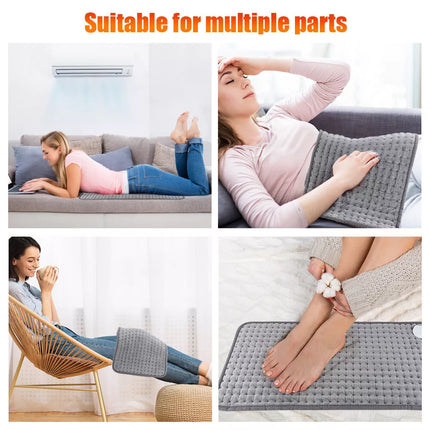 60cm Electric Heat Pad Adjustable Heating Mat Warmer Blanket Back Pain Relief