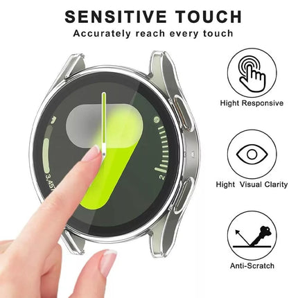 Clear For Samsung Galaxy Watch 7 Case Screen Protector Clear 40mm Cover