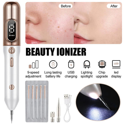 LCD Skin Tag Remover Wart Eliminator Laser Plasma Pen Papillomas Mole Removal