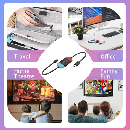 Nintendo Switch 1 Dock USB-C HDMI Mini Travel TV Connector Controller Charger