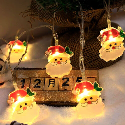 1.5M Christmas Tree Decoration Light String Snowman Santa LED Xmas Holiday Party