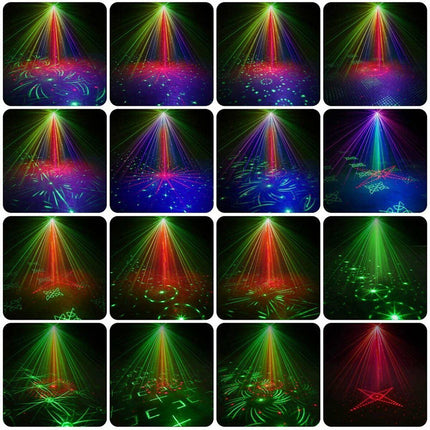 1240 Patterns Laser Projector Light Stage Lighting LED RGB DJ Disco Xmas KTV Home Party