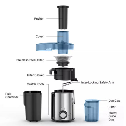 1000W 1.5L Electric Juicer Squeezer Machine Extractor Citrus Lemon Orange Press