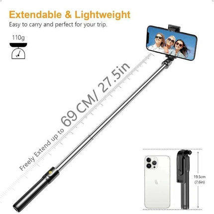 Flexible Tripod Holder Stand Selfie Stick With Bluetooth Remote For Mobile Phone